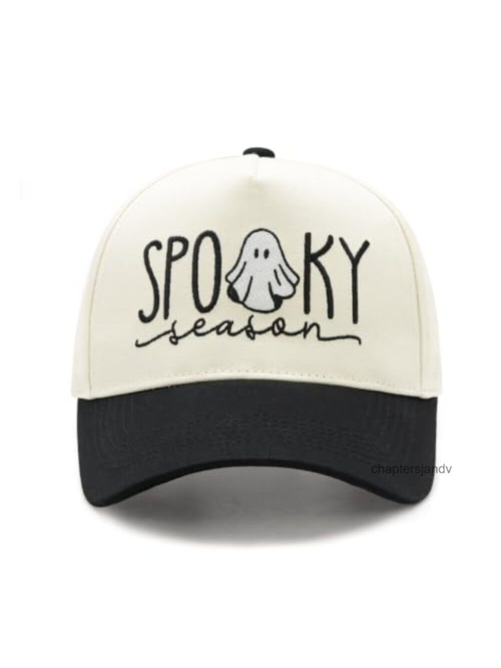 Embroidered Ghost Baseball Cap Cotton Snapback Halloween Hat